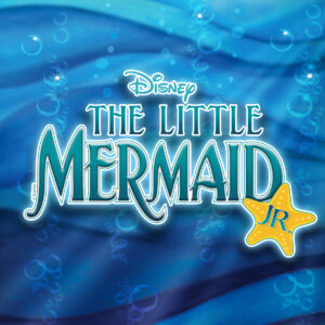 Disney the little mermaid junior logo with underwater background